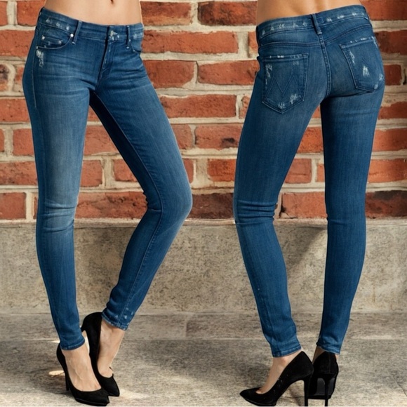 RARE MOTHER The Looker Comfort Stretch Jeans in Color Hillbilly Heart Size 27 - Picture 1 of 13